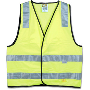 MAXISAFE HI-VIS SAFETY VEST Day Night Yellow - 2X Large Class D/N