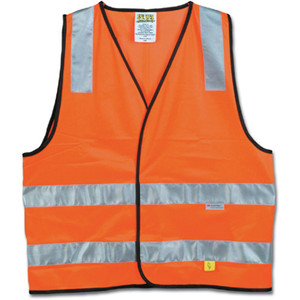 MAXISAFE HI-VIS SAFETY VEST Day Night Orange - X Large Class D/N