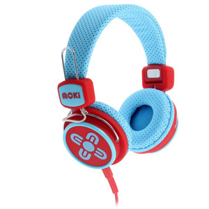 MOKI KID SAFE VOLUME LIMITED HEADPHONES Blue & Red