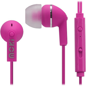 Moki Noise Isolation Earphones ACC HCBMP Controller Pink