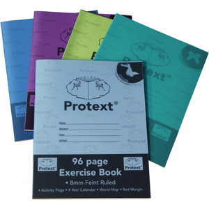 PROTEXT EXRCISE BOOK 225X175MM 8mm Ruled 96pgs, Crocodile