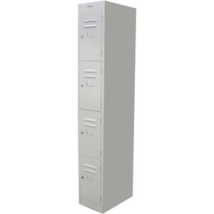 STEELCO PERSONNEL LOCKER 4 Door Silver Grey H1830xW305xD460mm