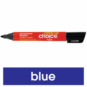 OFFICE CHOICE PERM BULLET MARKER BLUE