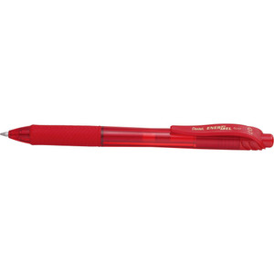 Pentel BL107 Energel X Liquid Gel Pen Retractable Fine 0.7mm Red, Each
