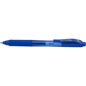 Pentel BL107 Energel X Liquid Gel Pen Retractable Fine 0.7mm Blue, Each