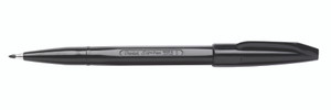 Pentel S520 Sign Pen 0.8mm Fibre Tip Black Ink, Each