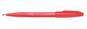 Pentel S520 Sign Pen 0.8mm Fibre Tip Red Ink, Each