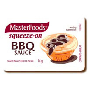 MASTERFOODS BBQ SAUCE 14gm BBQ Sauce Portions Pack of 100 (CCC-658374)