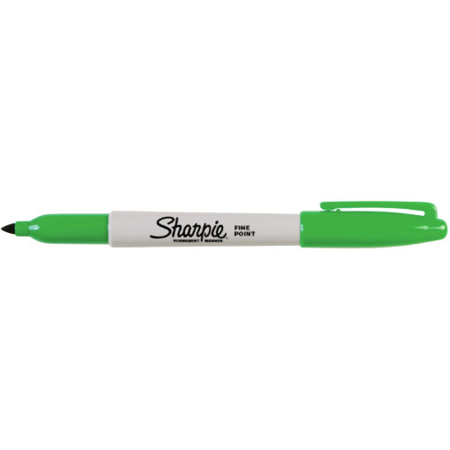 SHARPIE FINE POINT MARKER Permanent 1.0mm Fine Green, Each