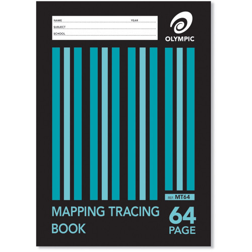 OLYMPIC MAPPING & TRACING BOOK MT64 A4 297 x 210mm, 64 Page, Blank