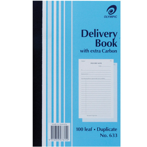 Olympic Carbon Duplicate Delivery Docket Book No.633 200 x 125mm 100 Leaf (142797)
