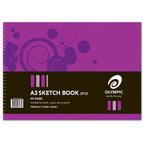 Olympic Spiral Sketch Book Cartridge SP33 A3 40 Page (142461)