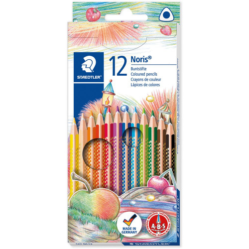 STAEDTLER NORIS TRIPLUS PENCIL Slim Assorted Colours Bx12