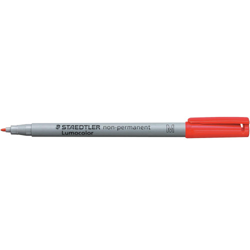 Staedtler 315 Lumocolor Pens Non-Permanent 1.0mm Medium - Red, Box of 10