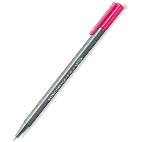 Staedtler 334 Triplus 0.3mm Fineliner - Magenta, Box of 10