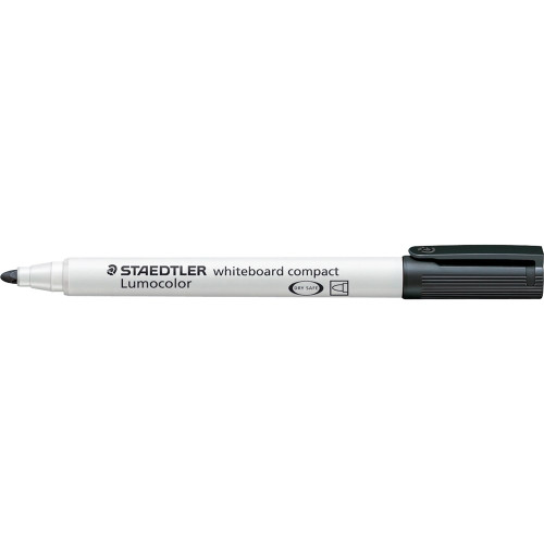 STAEDTLER 341 WHITEBOARD MARKER Compact Bullet Point Black, Bx10