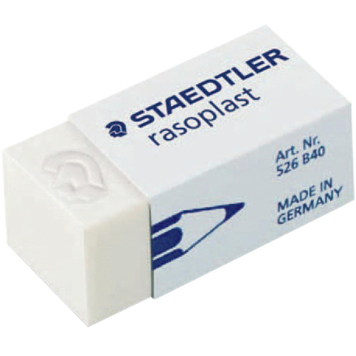 Staedtler 526 Rasoplast Pencil Eraser Small  33x16x13mm, Each