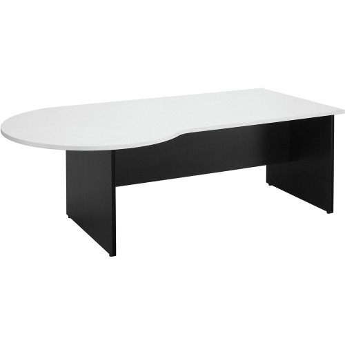 LOGAN P SHAPE DESK 2100X1050 White & Ironstone