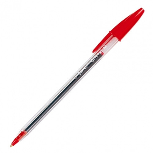 BIC CRISTAL BALLPOINT PEN Medium Red, Bx12 954378