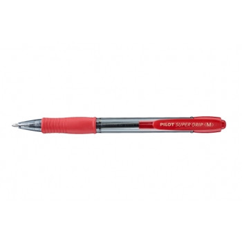 PILOT BPGP-10R SUPERGRIP RETRACTABLE BALLPOINT PEN Medium Red Bx12