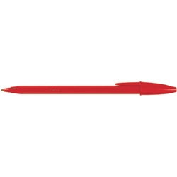BIC ECONOMY BALLPOINT PEN Medium Red Bx12 952014