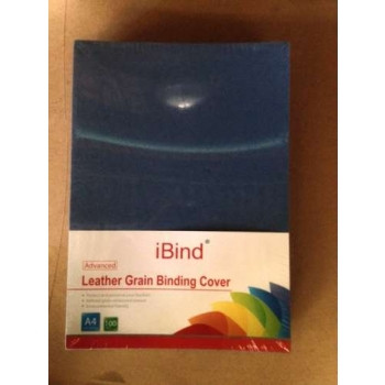 RAZORLINE A4 LEATHER GRAIN BINDING COVERS 300gsm Blue, Pk100