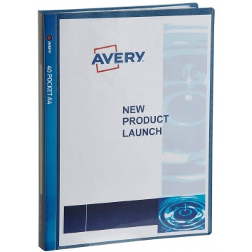 AVERY INSERT COVER DISPLAY BOOK 40 Pockets Navy Blue