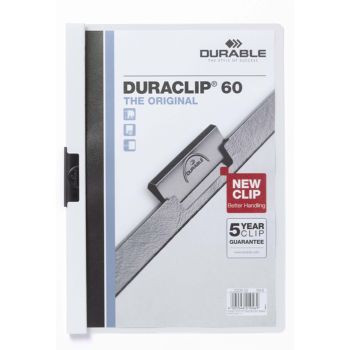 DURABLE DURACLIP 60 DOCUMENT FILE A4 60 SHEET CAP WHITE
