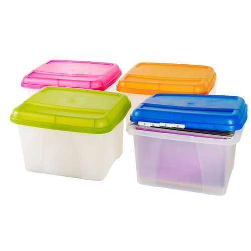 CRYSTALFILE PORTA BOX Blue Lid Clr Base
400Wx490Lx305H