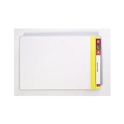 AVERY LATERAL FILES WITH MYLAR REINFORCED TABS Foolscap Yellow Clear Mylar, Bx100