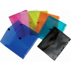 DOCUMENT WALLET COLBY A4 W/filing Strip Pop P/wally P326A Asst Pk12