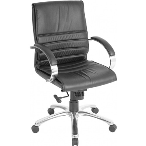 FRANKLIN MID-BACK EXECUTIVE CHAIR (W) 620 x (D) 680 x (H) 970-1070mm Black