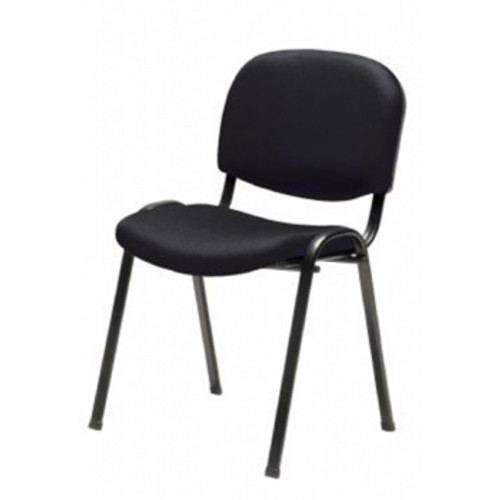 ENERVATE BASIC PADDED 4 LEG CHAIR Black Fabric