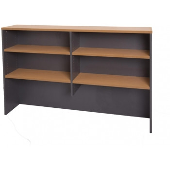 RAPID WORKER OVERHEAD HUTCH 1500mm(W) x 315mm(D) x 1070mm(H) Cherry/Ironstone