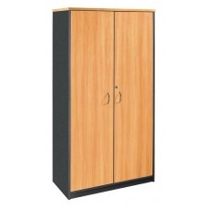 FOI FULL DOOR BOOK CASE Beech/Ironstone 900x450x1800mm