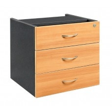 FOI FIXED PEDESTAL 3 Drawer White 465x470x450mm