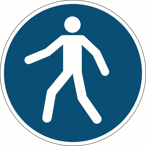 DURABLE SAFETY MARKING SIGN USE WALKWAY BLUE
