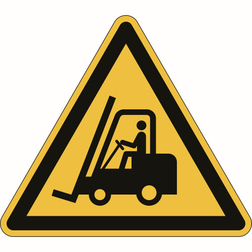 DURABLE SAFETY MARKING SIGN CAUTION! FORKLIFTS YELLOW