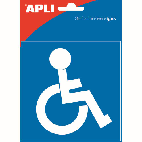 APLI SELF ADHESIVE SIGN Disabled Blue White *** While Stocks Last ***