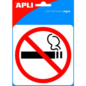 APLI SELF ADHESIVE SIGN No Smoking