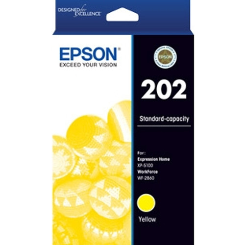 EPSON 202 YELLOW INK CARTRIDGE (C13T02N492) Suits EPSON XP 5100 / WF 2860
