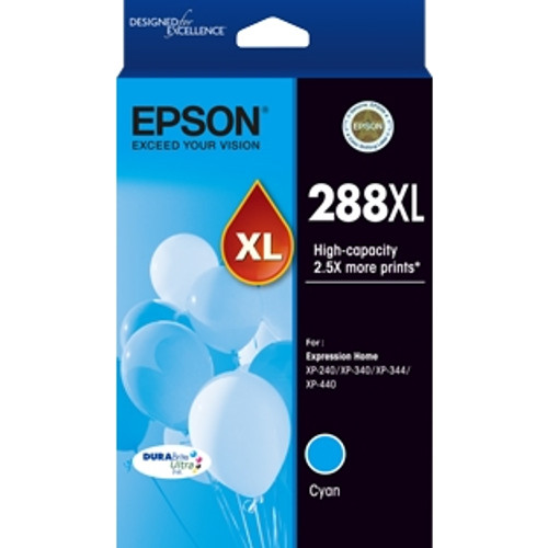 EPSON 288 HY CYAN INK CART (C13T306292) Suits Epson Expression Home XP240 / XP340 / XP344 / XP440