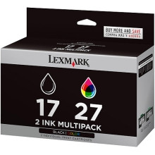 LEXMARK NO. 17 / 27 ORIGINAL COMBO PACK Suits Lexmark Z13, Z23, Z25, Z33, Z35, Z511, Z513, Z515, Z517, Z603, Z605, Z611, Z615, Z617, Z640, Z645, X75, X1140, X1150, X1170, X1185, X1195, X1200, X1250, X1270, X1290