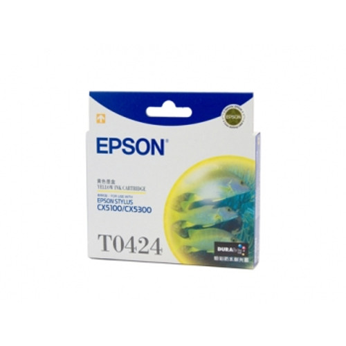 EPSON T0424 ORIGINAL YELLOW INK CARTRIDGE Suits Stylus C80 / WN / C82 / CX5100 / 5300