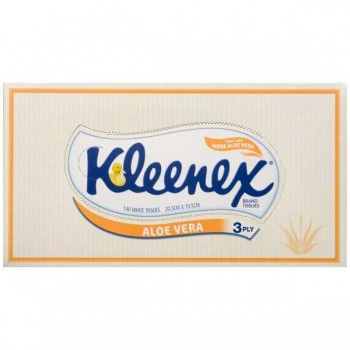 KLEENEX FACIAL TISSUES 3 PLY ALOE VERA 140'S (029907) **
