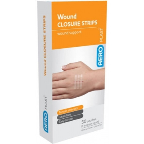 AEROPLAST WOUND CLOSURE STRIPS Box of 50 x Card3