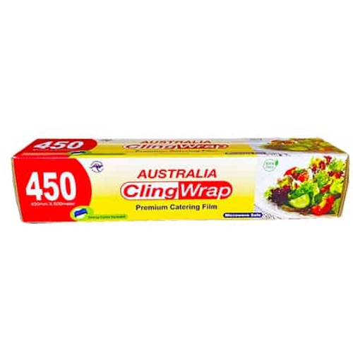 CLING WRAP WITH BLADE 45cm x 600mtr, Carton of 6 Rolls