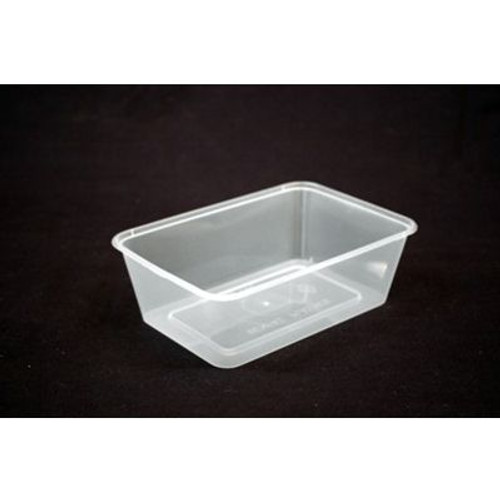 Disposable Rectangular Container 750ml Natural 118mm (W) x 175mm (L) x 56mm (H) - Box of 500