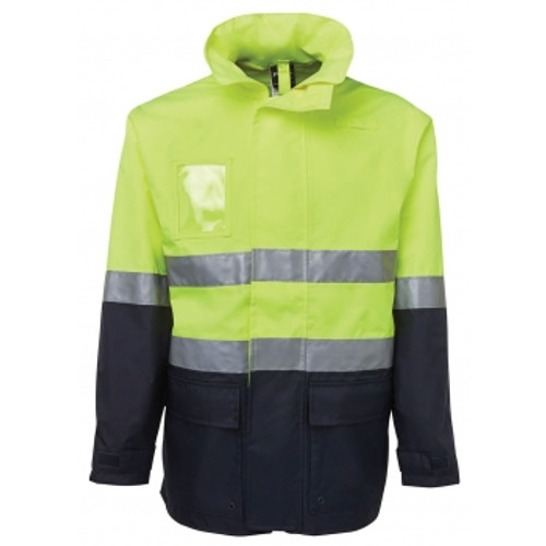 ZIONS HI VIS JACKET Long Line Lime / Navy XXXL