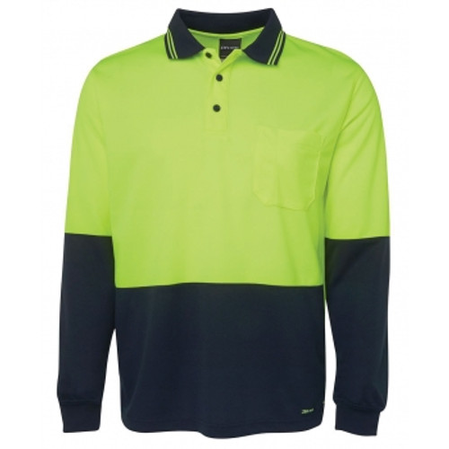 HI VIS LONG SLEEVE TRADITIONAL POLO Day Only, Medium